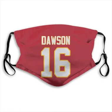 Len Dawson Name & Number Red Kansas City Chiefs Face Mask