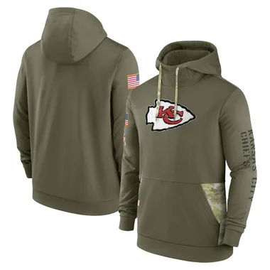 Men's Kansas City Chiefs 2022 Salute to Service Therma Performance Pullover Hoodie - Olive