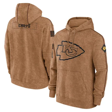 Men's Kansas City Chiefs 2023 Salute to Service Club Pullover Hoodie - Brown