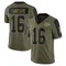 Men's Len Dawson Kansas City Chiefs 2021 Salute To Service Jersey - Limited Olive