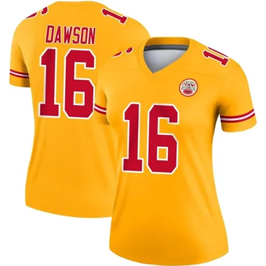 Women's Len Dawson Kansas City Chiefs Inverted Jersey - Legend Gold Plus Size