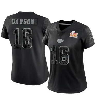 Women's Len Dawson Kansas City Chiefs Reflective Super Bowl LIX Jersey - Limited Black