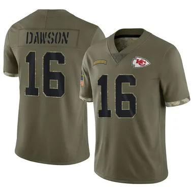 Youth Len Dawson Kansas City Chiefs 2022 Salute To Service Jersey - Limited Olive